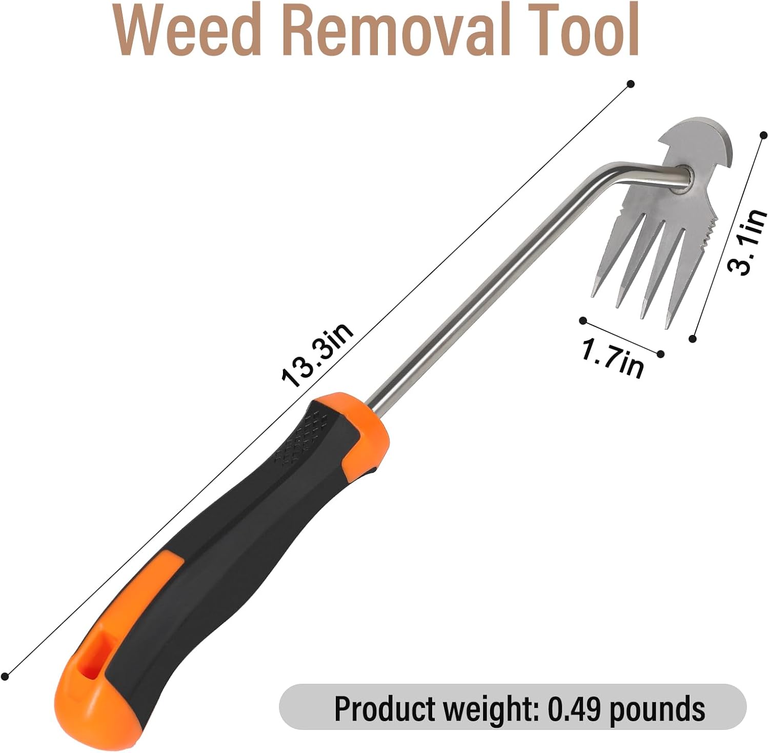Weed Remover Tool,Garden Weed Tool, Portable Garden Weeding Tool for Vegetable Gardening Backyard Farm Planting & Wee... - Image 2