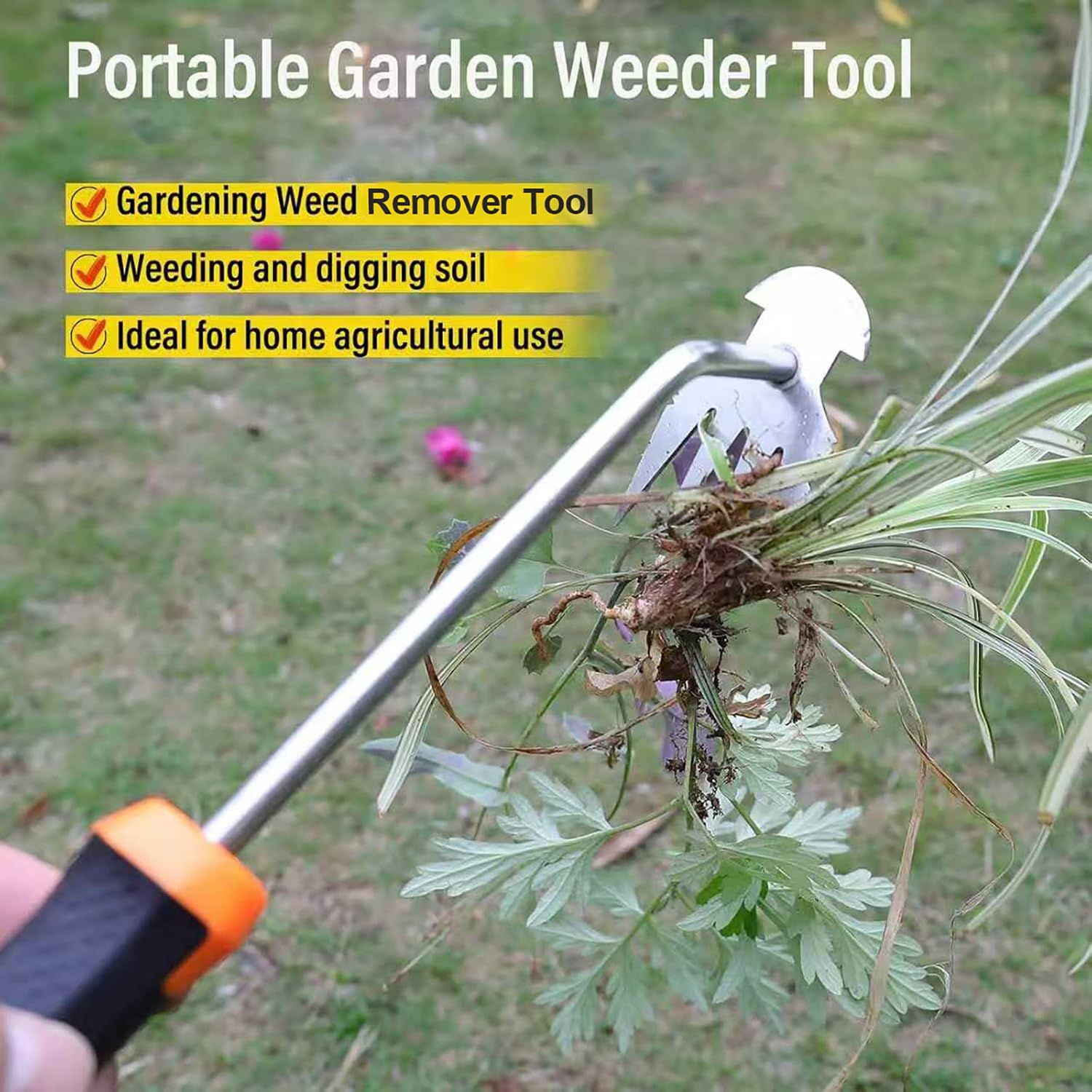 Weed Remover Tool,Garden Weed Tool, Portable Garden Weeding Tool for Vegetable Gardening Backyard Farm Planting & Wee... - Image 5