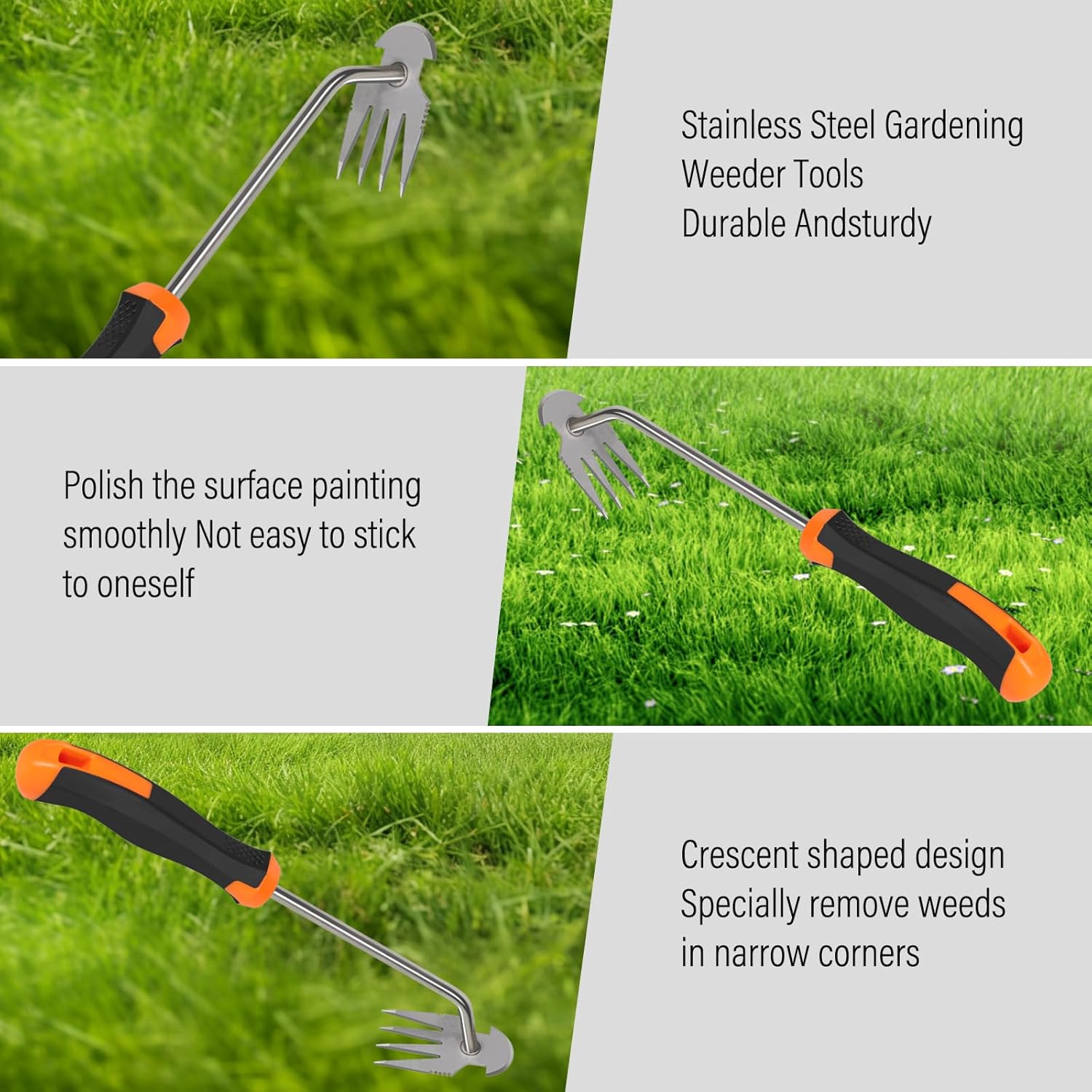 Weed Remover Tool,Garden Weed Tool, Portable Garden Weeding Tool for Vegetable Gardening Backyard Farm Planting & Wee... - Image 6
