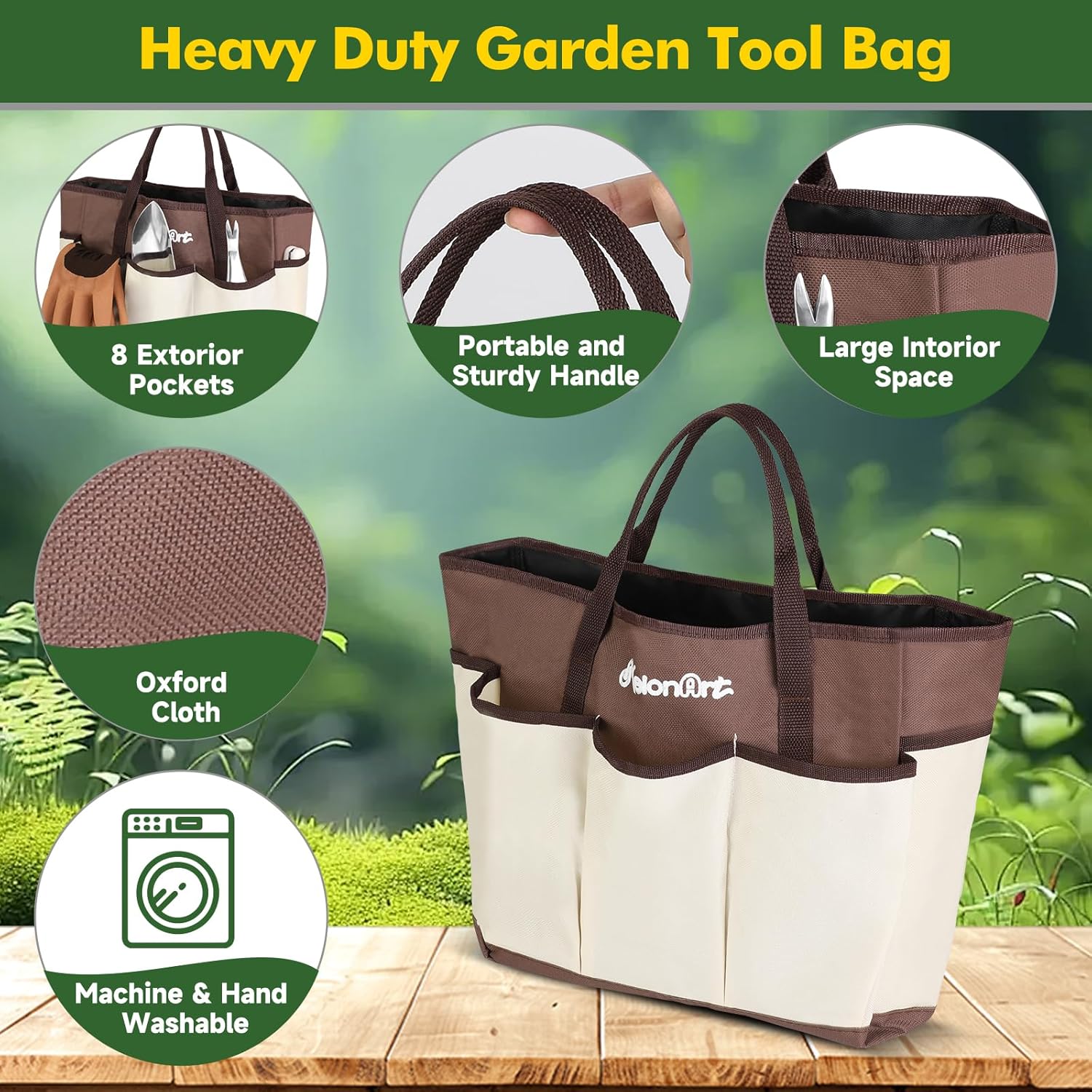 MelonArt Garden Tool Set,10 Pcs Heavy Duty Gardening Hand Tool Kit for Women Aluminum with Non Slip Ergonomic Handle,... - Image 6