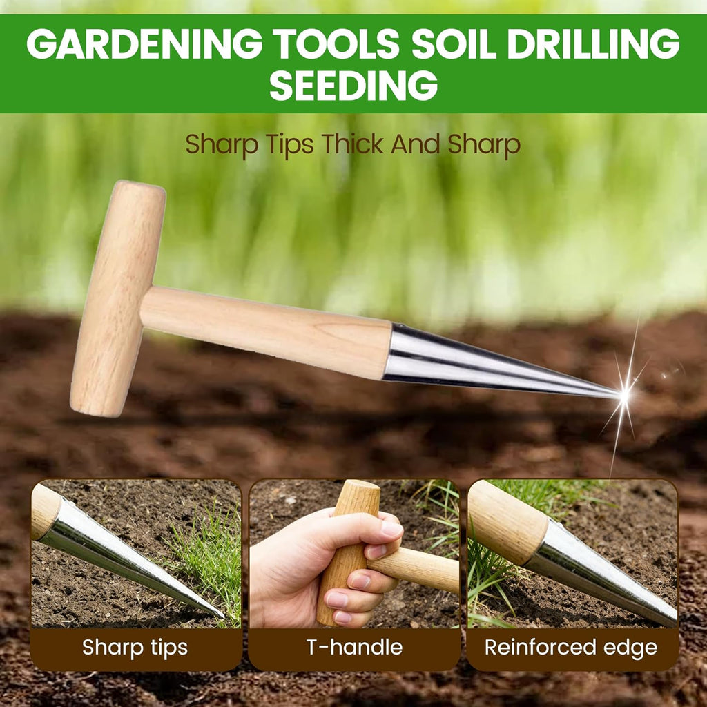 Plant Hole Digger for Planting, Garden Seed Dispenser, Bulb Planting Tool, Handheld Digger Garden Seed Planting Tool ... - Image 3
