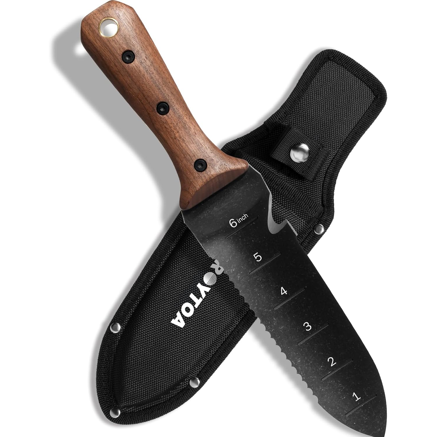 Hori Hori Garden Knife, Garden Tools with Sheath for Weeding,Planting,Digging, 7" Stainless Steel Blade with Cutting ...